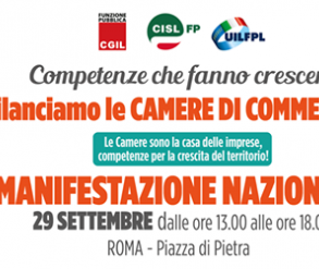 UIL FPL - FP CGIL - CISL FP Manifestazione Camere di Commercio