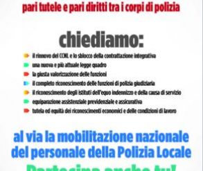 Vertenza Polizia Locale: pari tutele e pari diritti tra i corpi di polizia